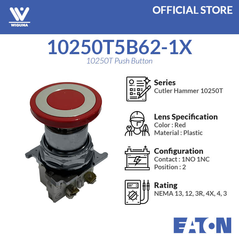 Eaton - Cutler Hammer - 10250T563C53-71X - E-Stop Pushbutton, 40mm, 2